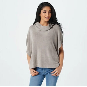 Barefoot Dreams Gray Cowl Neck Top